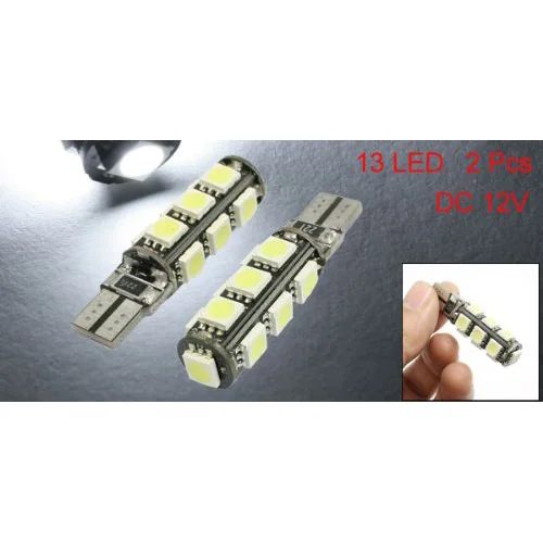 2 шт. T10 W5W 194 168 автомобильный белый Canbus без ошибок 5050 SMD 13 Светодиодная лампа |