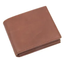 

Real Leather Short Wallet Mens RFID Blocking Credit Card Holder 11x9cm