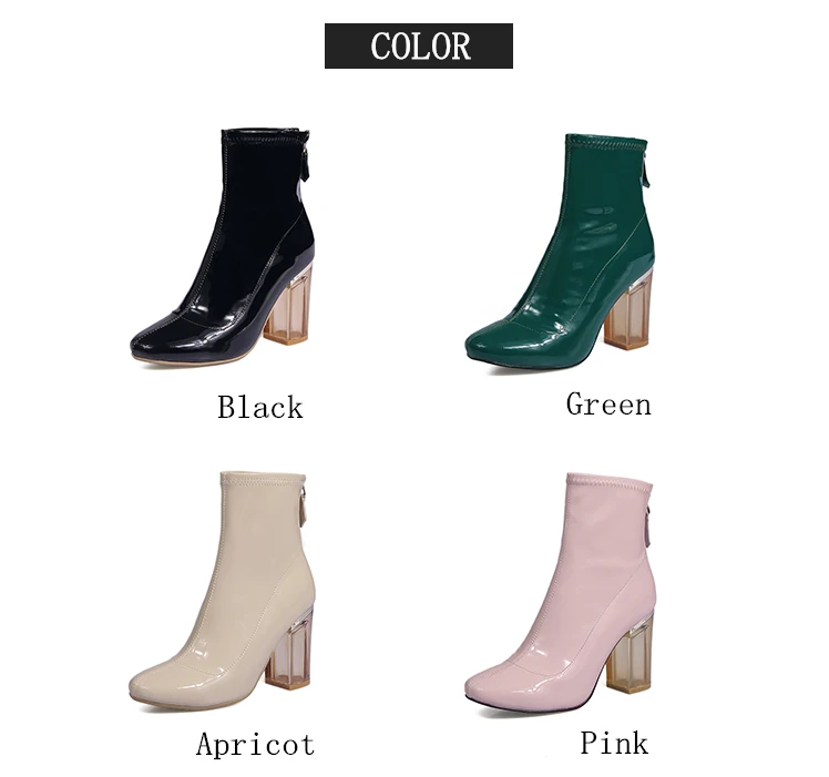 RQFF Brand Boots Women Plus size34-43 Shoes Woman 9cm High Heels Ankle Boot Female Footwear Leather booties Ladies Shoe With Box (2)