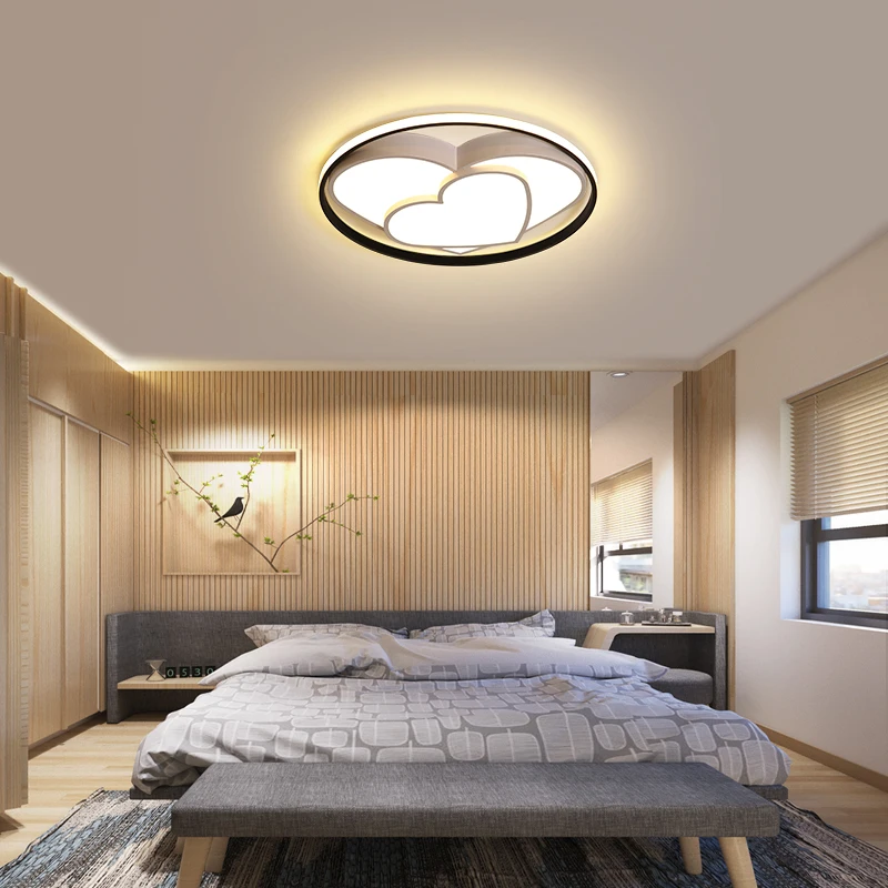 YANGHANG новый творческий современный светодио дный потолочные светильники для Спальня комнаты свадебный номер Кабинет белый/черный