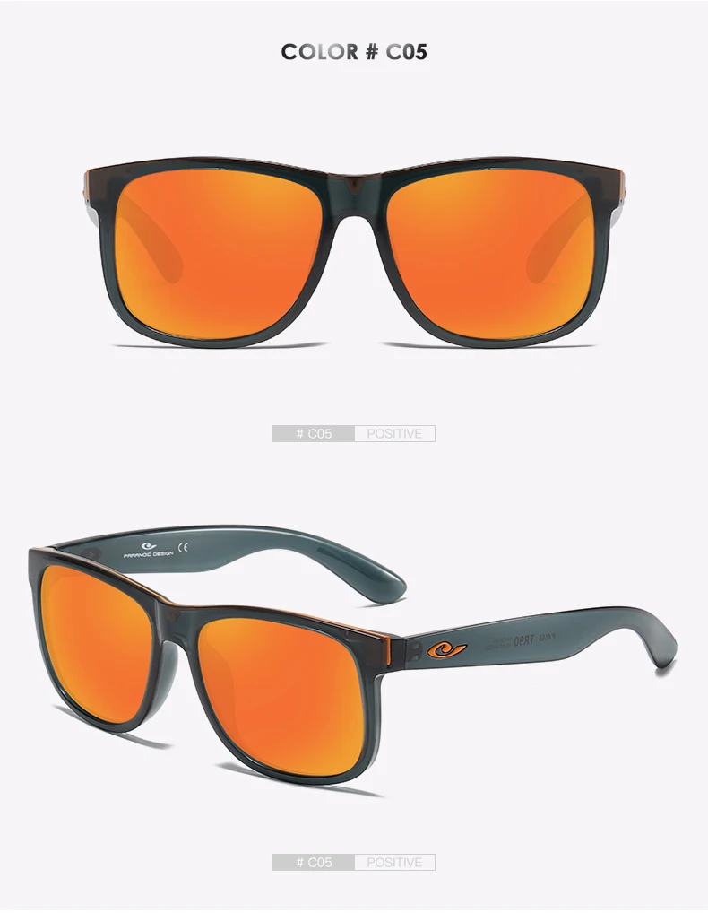 Параноидальные Винтажные Солнцезащитные очки TR90, поляризационные мужские солнцезащитные очки для мужчин, квадратные оттенки, летние мужские очки, 8 цветов, модель 4165 - Цвет линз: NO5
