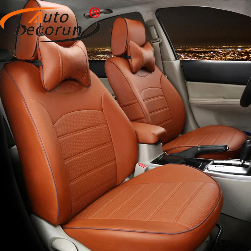 

AutoDecorun Custom Cover Seat Cars for Toyota Fortuner 2015 7 Seats Covers sets PU Leather Cushion Seat Support auto Accessoires