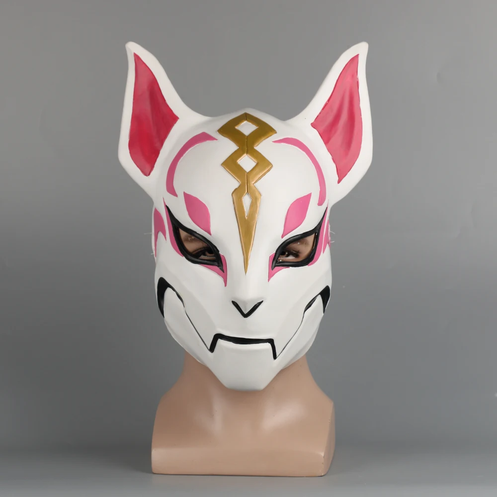Game Drift Mask Fox kitsune Animal Full Head Mask Adult Unisex Masquerade Helmet Props Party Halloween Fancy Dress (4)
