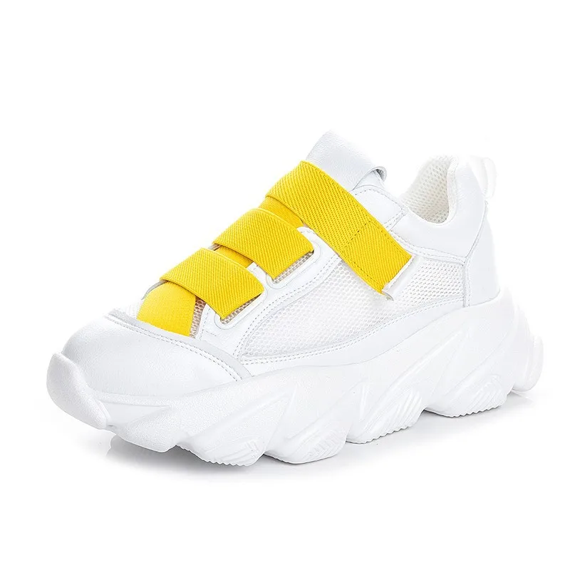 

white Sneakers Women 2019 Spring Fashion Ultralight Platoform Sneakers color Causal shoes woman Breathable off white shoes