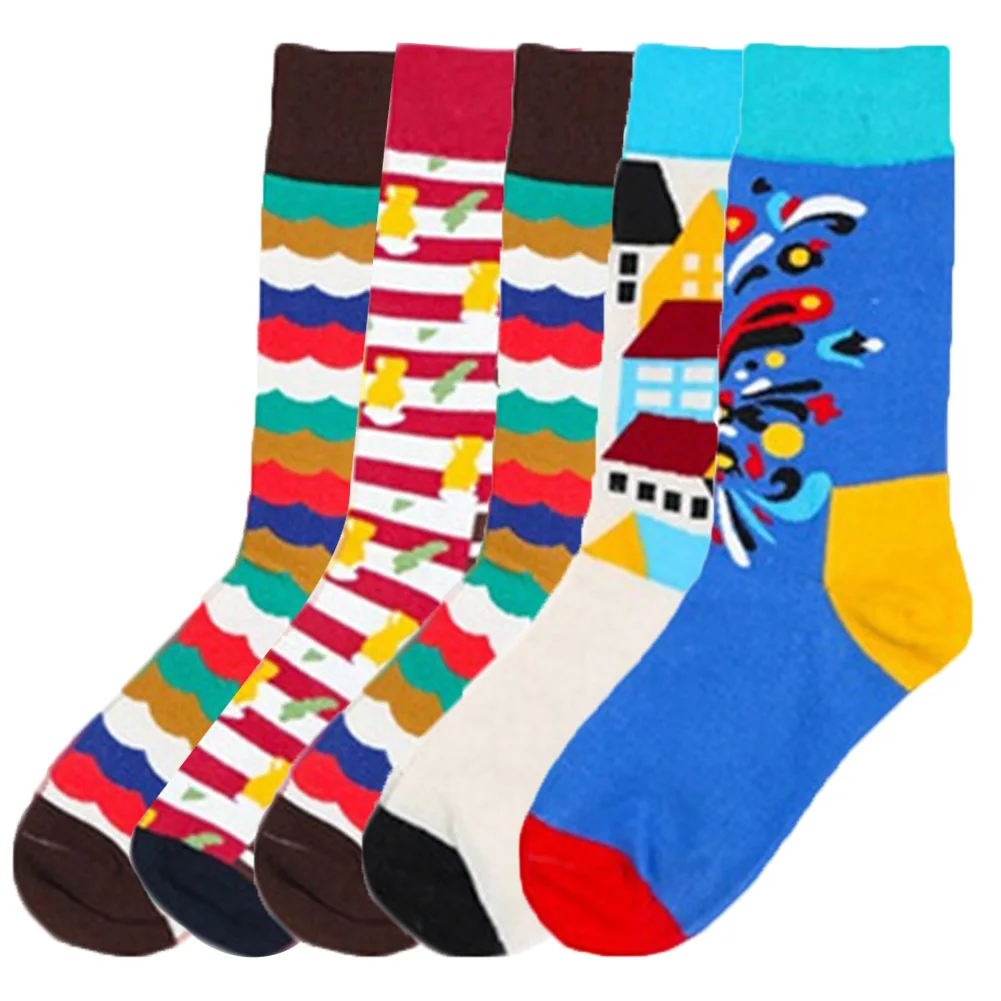 High Brand Quality Christmas Men's Cotton Socks Skateboard Hip Hop