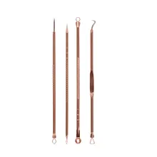 Инструменты для чистки лица Съемная угревая игла для удаления розового золота из нержавеющей стали, прыщи для удаления пятен, портативный корпус