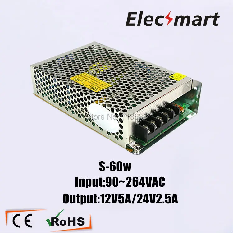 Импульсный источник питания 60 Вт 12V5A|switch power|switching power supplyswitching switch supply |