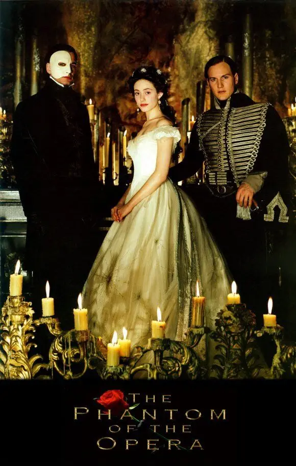 PHANTOM OF THE OPERA Movie Gerard Butler Emmy Rossum Шелковый плакат декоративной живописи | Дом и сад