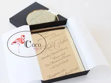 Cocostyles personalized gold mirror acrylic invitation card with box for wedding