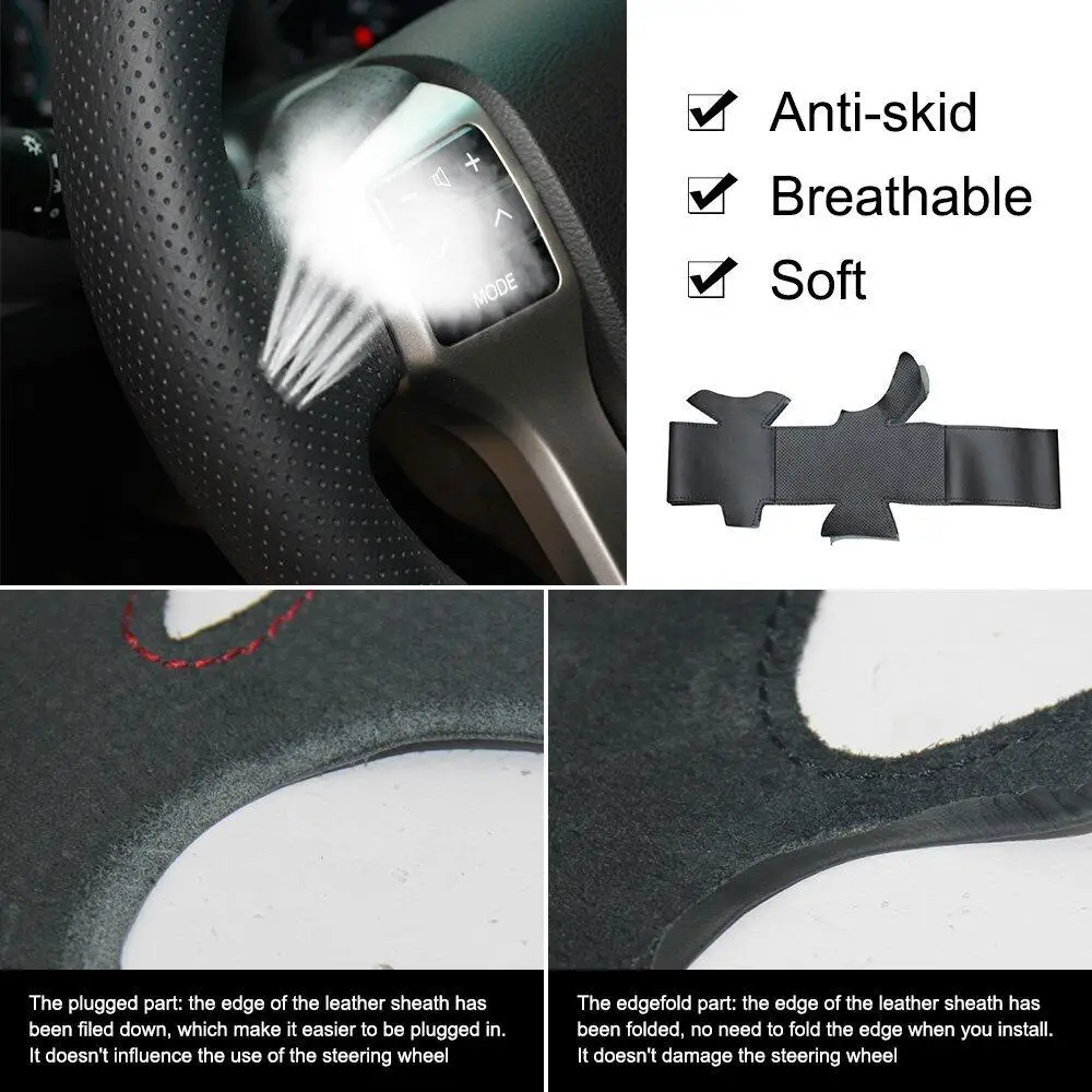 Оплетка на руль для Honda CRV CR-V 2012- кожаный чехол на руль, автомобильные аксессуары, Стайлинг автомобиля