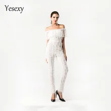 Бесплатная доставка Yesexy 2019 СЕКСУАЛЬНОЕ Слово плечо комбинезон с
