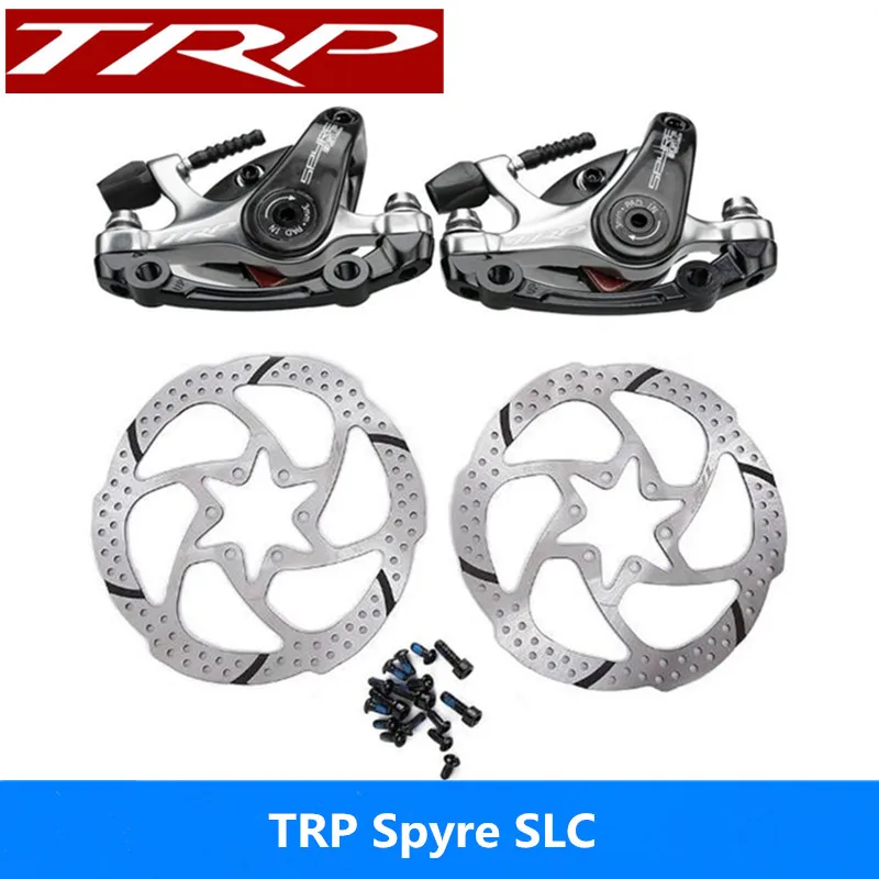 

TRP SPYRE SLC Road Bike Carbon Mechanical Disc Brake spyre-slc Front / Rear / Pair w/ or w/o 160mm Rotor with Adapter Screws