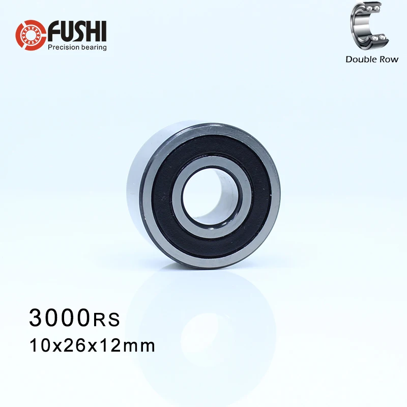 

3000-2RS Bearing 10*26*12 mm ( 1 Pc ) 3000 2RS Double Row Sealed 3000 RS Angular Contact Ball Bearings
