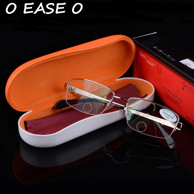 Top Quality Multi Focal Progressive Reading Glasses Titanium Silver