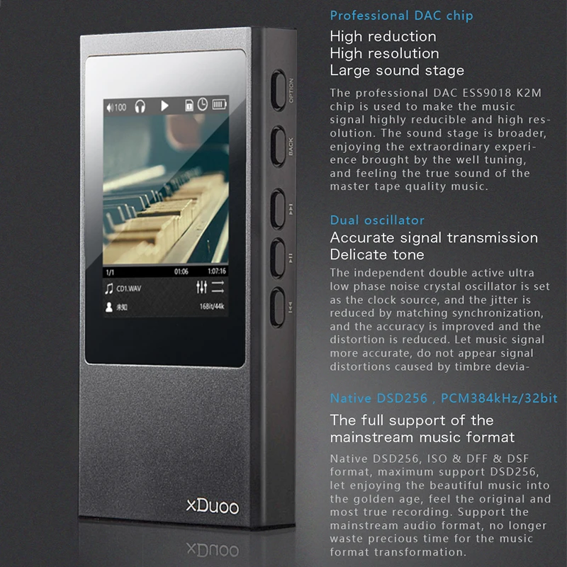 XDuoo X20 Bluetooth Hi Fi портативный музыкальный плеер без потерь Mp3 оригинальный DSD256