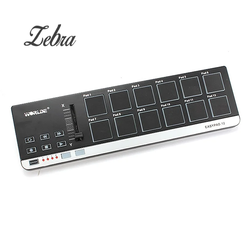 

Worlde EasyPad 12 Portable Mini USB 12 Drum Pad MIDI Controller For Musical Instruments Accessories