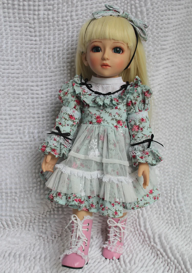 

18'' SD/BJD Silicone Reborn Baby Dolls Princess Toy Realistic Doll Handmade Full Vinyl for Chilldren Gift Free Shipping