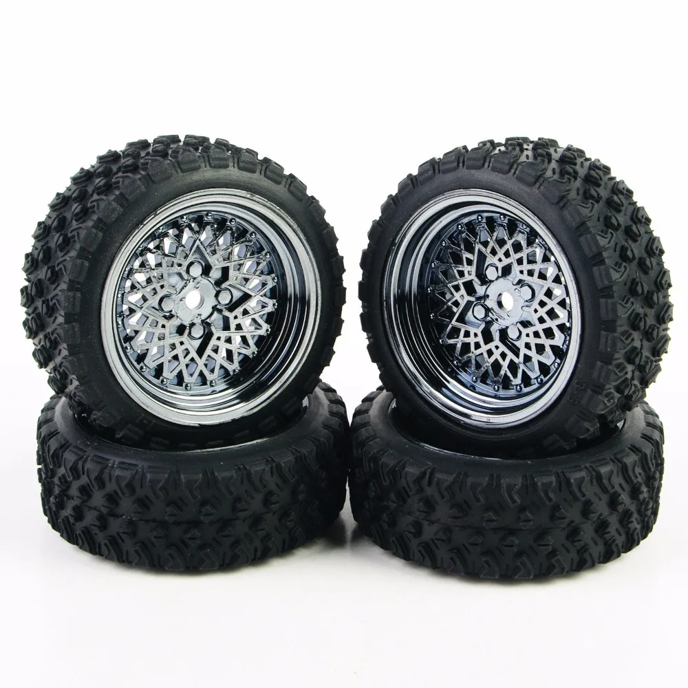 4PCS Rubber Tires & Wheel Rim For HSP HPI RC 1/10 Scale On-Road Street Car D6NKR 4PCS Rubber Tires & Wheel Rim For HSP HPI RC 1/10 Scale On-Road Street Car D6NKR