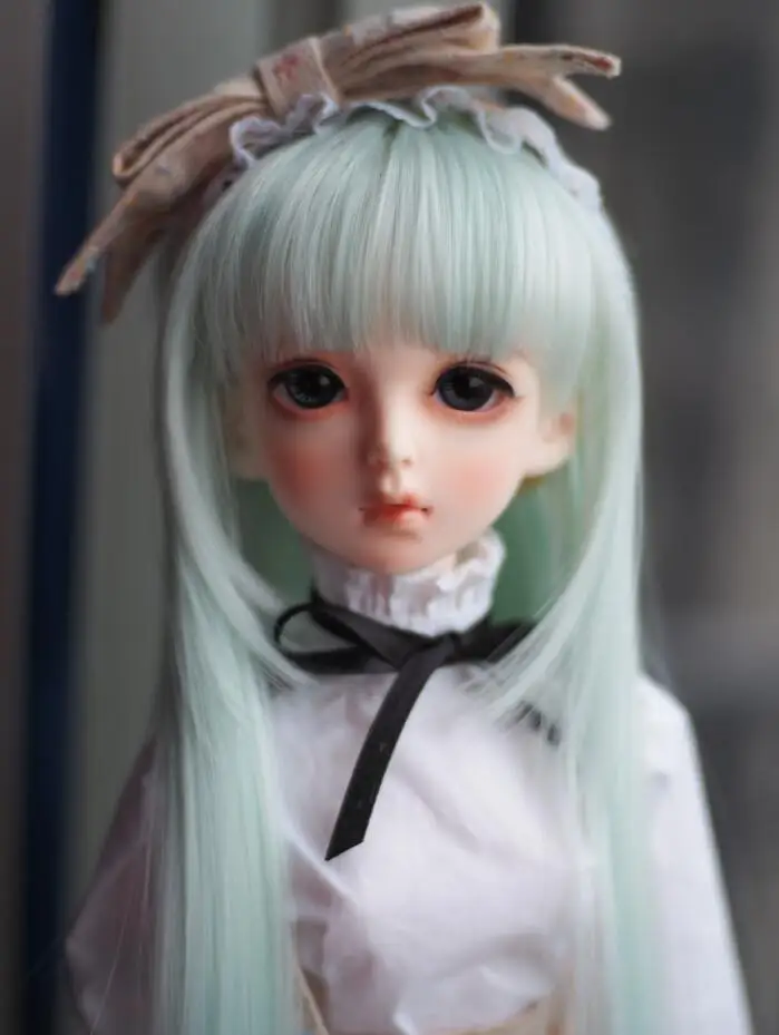 1/3 1/4 1/6 Bjd SD Doll Wigs High Temperature Wire Long Green Colors Synthetic Doll Wig For Dolls Accessories