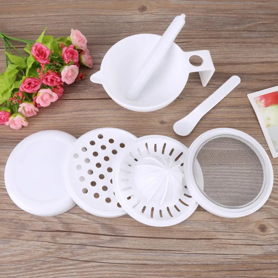 7Pcs/Set Baby Infant Food Grinder Masher Grinding Bowl Tool Kit For
