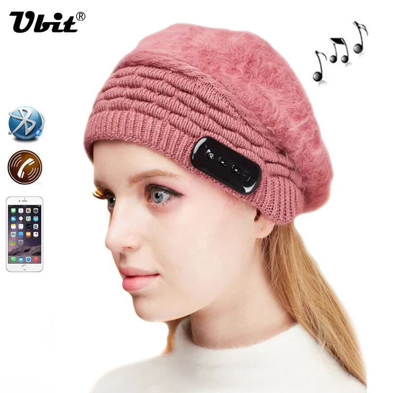 Casquette bluetooth en laine chaude