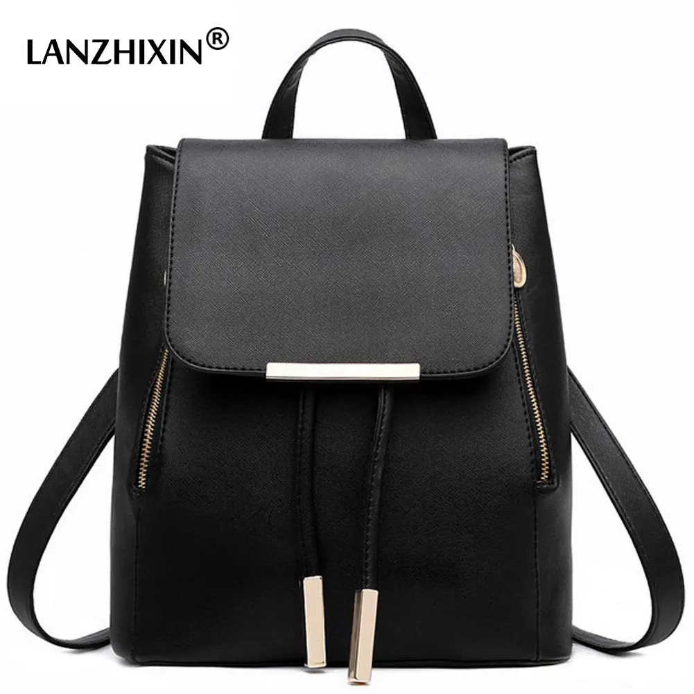Small Backpacks Women Backpack Purse High Quality Leather Backpack Female Shoulder Bags School Bookbag Black Mochila 2019 FM-001