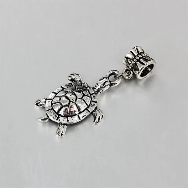 free shipping silver color turtle charms Fits European Pandora Charm ...