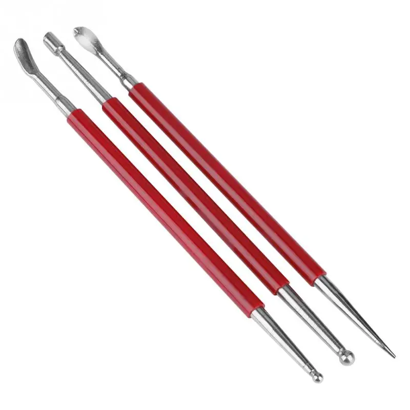 3PCS Handmade Leather Press Rub With Leather Plastic and Rubber