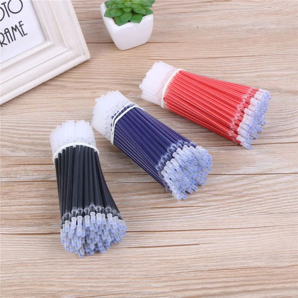 

20pcs/set 0.5mm Gel Pen Refills Red Blue Black Ink Pen Replacement Signature Rods School Stationery Office Writing Pen Supplies