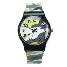 Креативные часы Детские камуфляжные детские часы кварцевые наручные часы для девочек мальчиков H0404