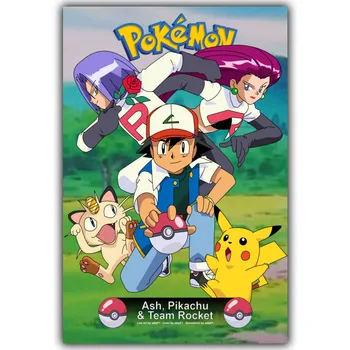 

Pokemon go Poster Popular Classic Japanese Anime Home Decor Silk Poster Picture Print Wall Decor 30x45cm 60x90cm