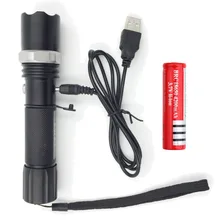 L2 font b LED b font font b Flashlight b font Rechargeable USB Torch light Tactical
