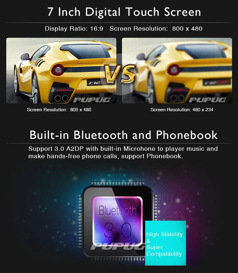 Clearance Single-DIN 7 inch Motorized car styling Car DVD Player Receiver Bluetooth Detachable Front Panel Wireless GPS Car Stereo in dash 1 Clearance Single-DIN 7 inch Motorized car styling Car DVD Player Receiver Bluetooth Detachable Front Panel Wireless GPS Car Stereo in dash 1