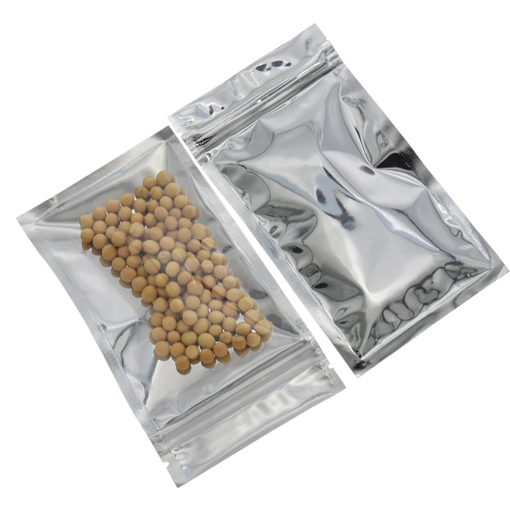 

8.5x14cm Clear Ziplock Plastic Package Bag Food Grocery Storage Bag Aluminum Foil Packaging Pouch Heat Seal Zipper Bags 200pcs