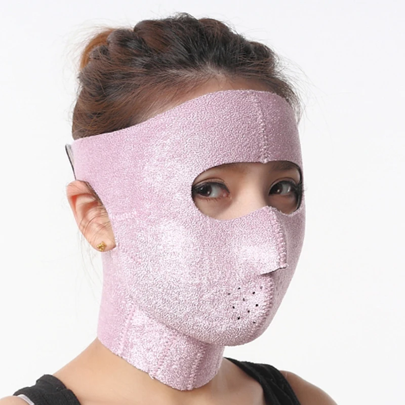 Женская Массажная маска для лица, косметическая маска для подтяжки лица, тонкие маски для лица, массажер, двойной подбородок, Тонкие повязки для лица