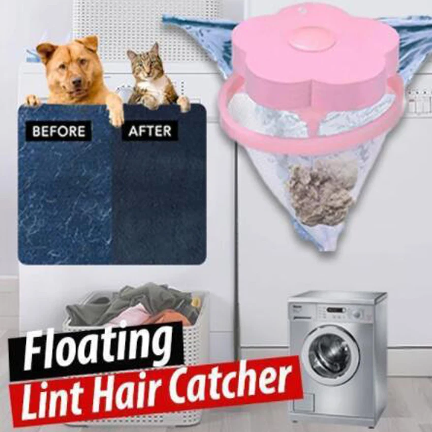 

Floating Pet Fur Catcher Laundry Lint Hair Catcher for Washing Machine Magic Pet Hair Catching Washing Machine