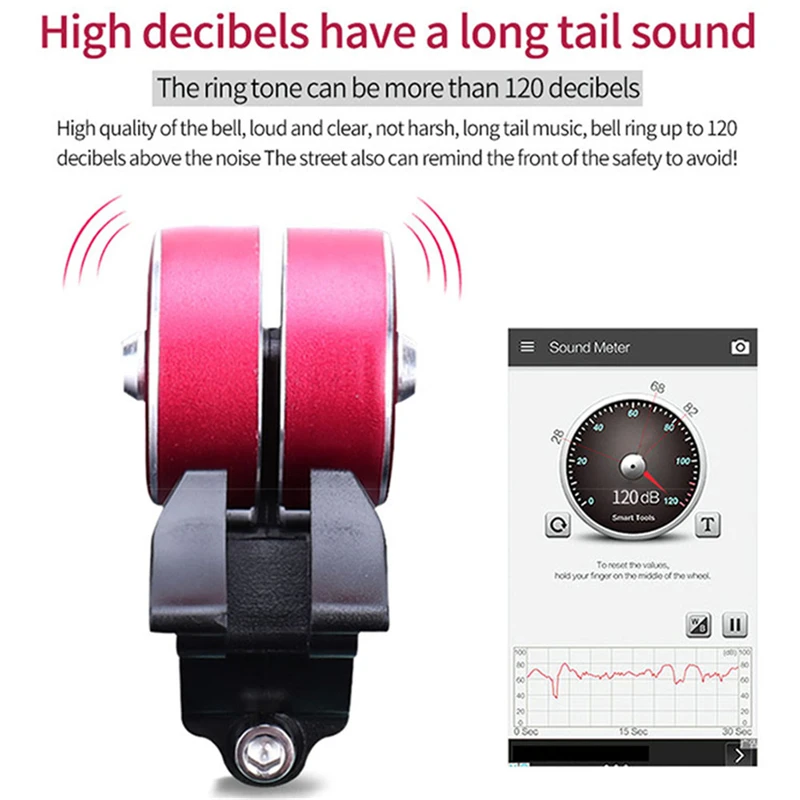 Bike Bell Sound Resounding Outdoor Protective Bell Rings Bike Accessory Powerful Alarm MTB Bicycle Handlebar Bell A30 Bike Bell Sound Resounding Outdoor Protective Bell Rings Bike Accessory Powerful Alarm MTB Bicycle Handlebar Bell A30