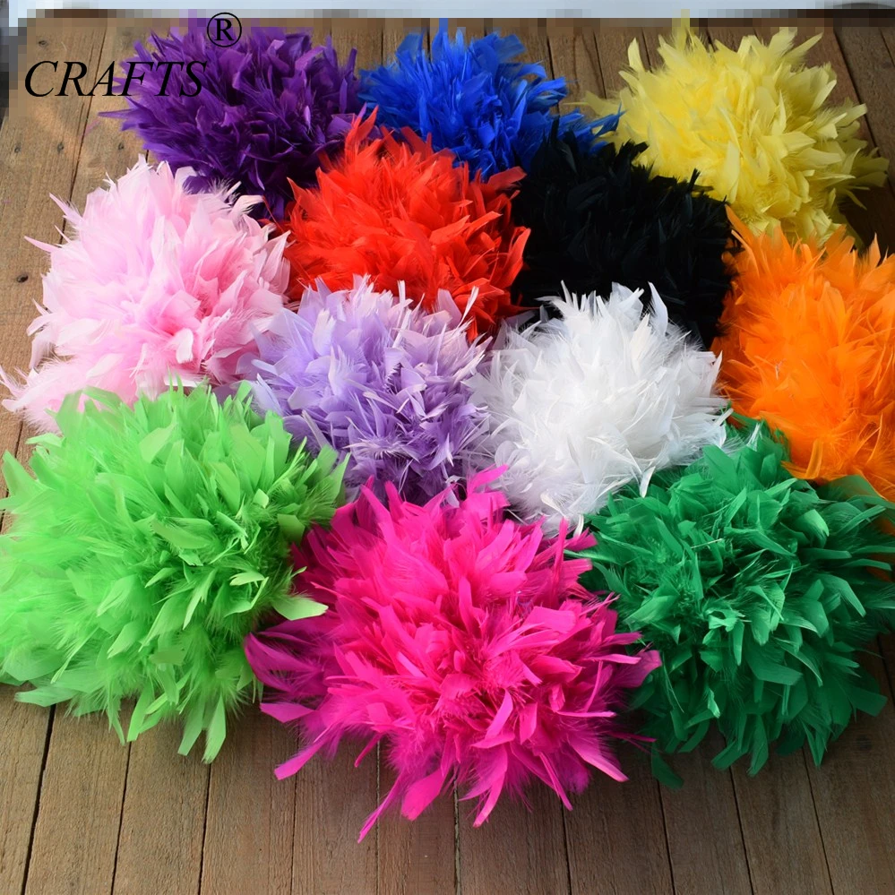 

10 meters Turkey feather trim cloth edge DIY Sewing clothing and decorative wedding party 12 colors
