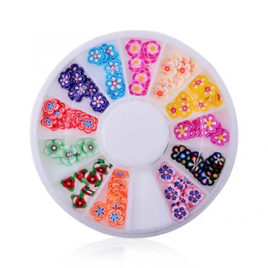 

12grids/set Alloy Petal Shape Decoration DIY Nail Art Manicure Charm Disc For Nails Rhinestones & Decorations