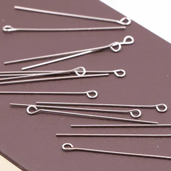 

100Pcs Wholesale Pin Needles Metal Finding DIY Machining Jewelry Accessories Earring Necklace Cloth Pins Silver-color Part A530