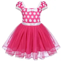Baby Kid Girls Cute Minnie Dress Birthday Party Tutu Princess Dress Cosplay Polka Dot Minnie Mouse Dress Casual Girls Dress 1-5Y 2017 baby girls dress summer minnie dress kids clothing children princess girl clothes polka dot cute cartoon dress baby dresses