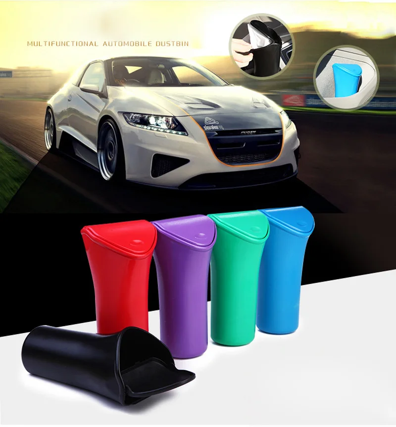 Mini Car Trash Bin Auto Waste Bin Portable Vehicle Rubbish Can Trash