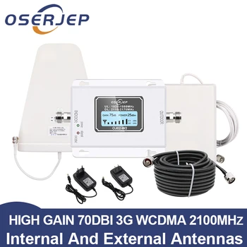 

LCD display 3G mobile Signal booster 2100mhz WCDMA Repeater 3g cellular signal booster amplifier Amplifier + LPDA /Panel Antenna
