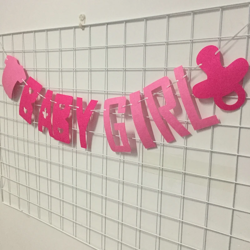 Baby shower для маленьких мальчиков Нарядная, для девочек баннер День Рождения вечерние почувствовал, нетканые