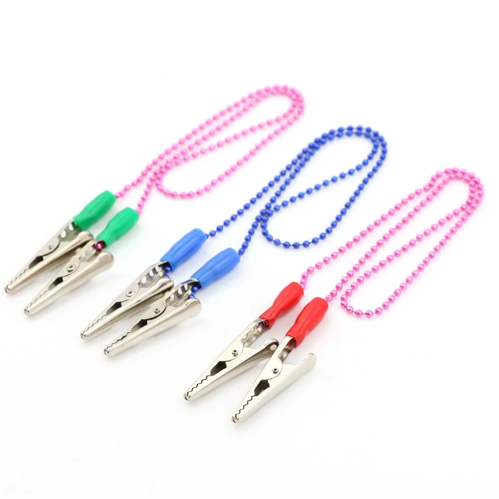 

Flexible Metal Ball Chain Sliver Random High Quality Napkin Holder Dental Lab Bib Crocodile Clip