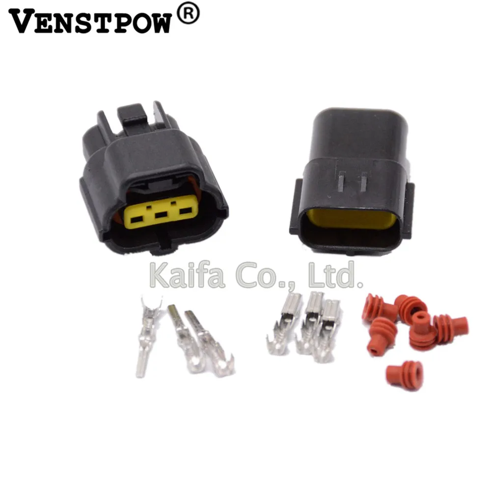 

5 set 3 Pin Way Waterproof Wire Connector Plug Car Auto Sealed Electrical Set Car Truck connectors