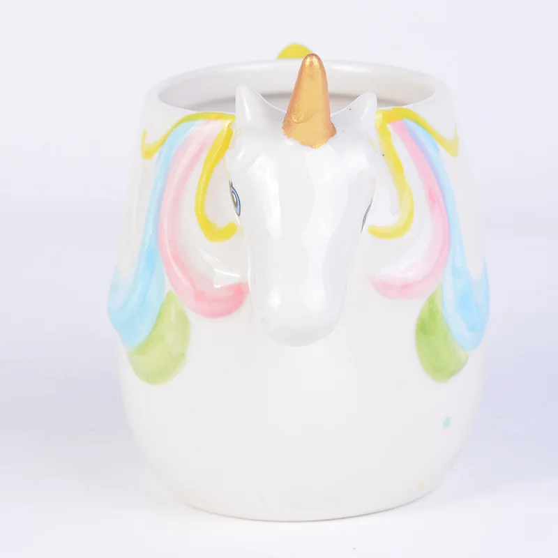 1 шт 3D единорог кружка Радуга лошадь чашка с единорогом керамическая кофейная чашка девочка креативный милый подарок цвет 350 мл мультфильм Единорог кружки