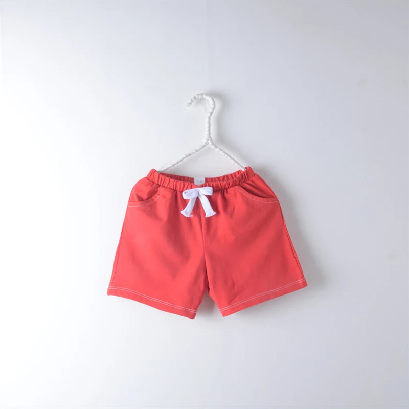 plain red white bowknot newborn girls baby shorts pants,solid straight