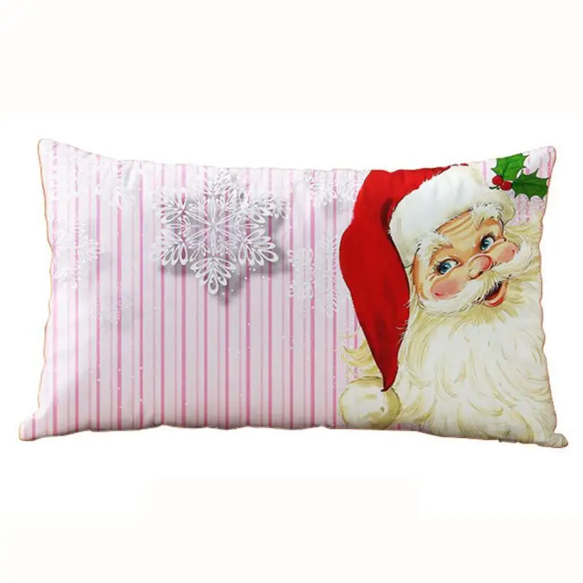 

Comfortable Lovely Designed Decorative 30*50CM Christmas Rectangle Cotton Linter Cushion Almofada Decorativa Coussins