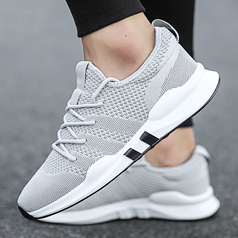 

2019 Summer Shoes Men Sneakers Mesh Men Casual Running Shoes Lace Up Male Sport In Running Spring Men Breathable Mans Footwear